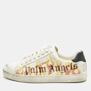Palm Angels Palm One Size 41 White Sprayprint Leather Low Top Sneakers